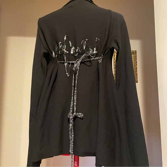 Designer Sarah Pacini Vibration Cardigan Made In Italy With Shimmer Deisgn - Picture 10 of 11